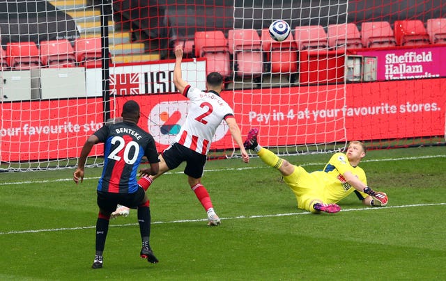 Christian Benteke scores against Sheffield United