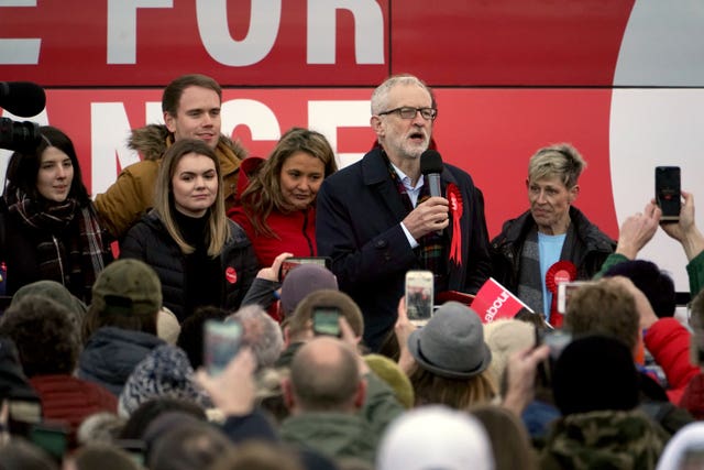 Corbyn addressed a Labour rally in Stainton Village in Middlesbrough