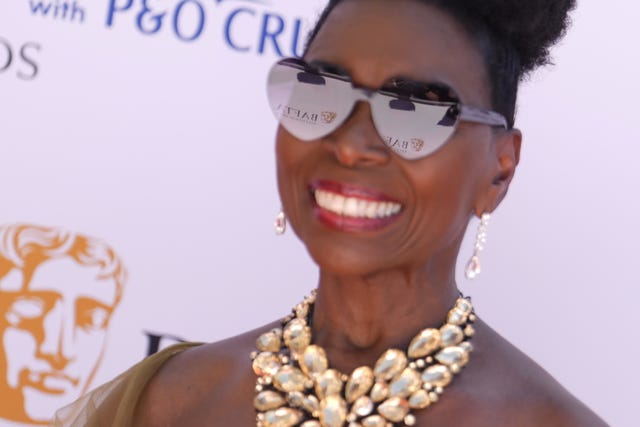 Close up of Floella Benjamin in sunglasses