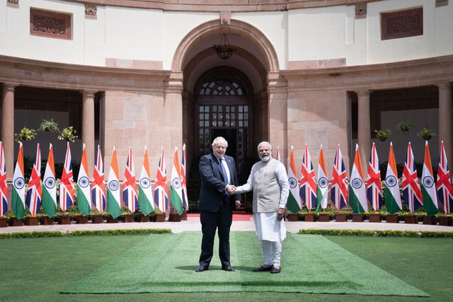 Boris Johnson visit to India