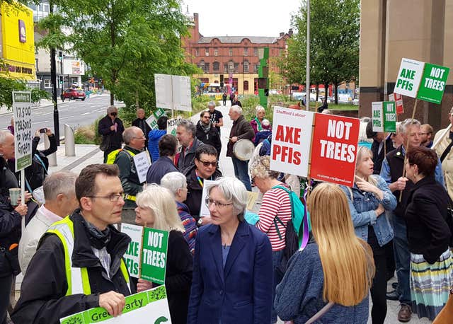 Sheffield anti-tree felling protesters