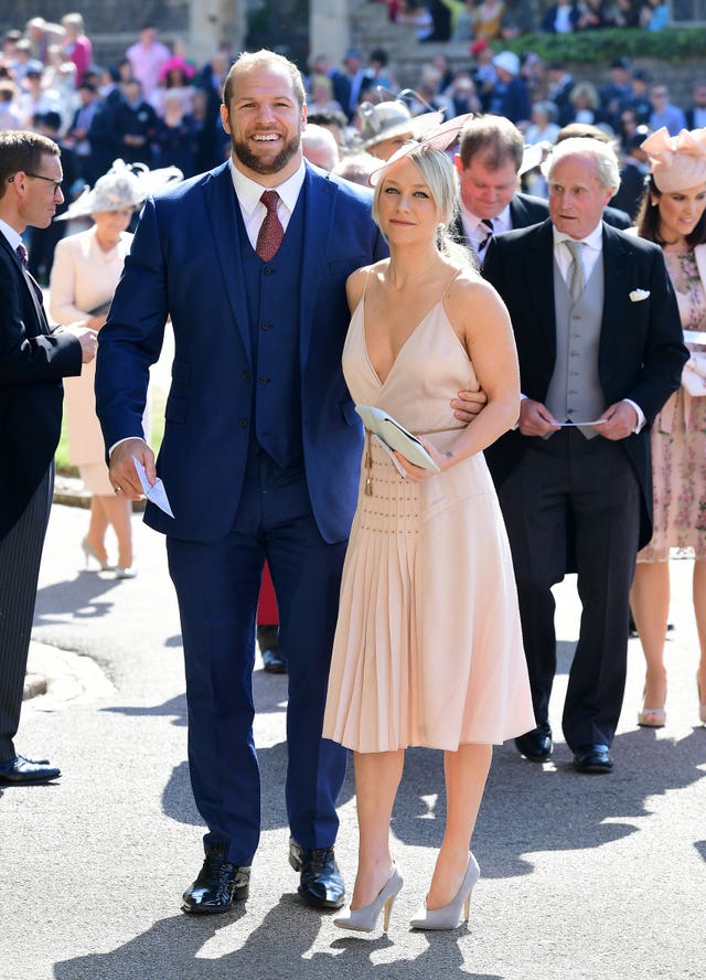 James Haskell and Chloe Madeley (Ian West/PA)