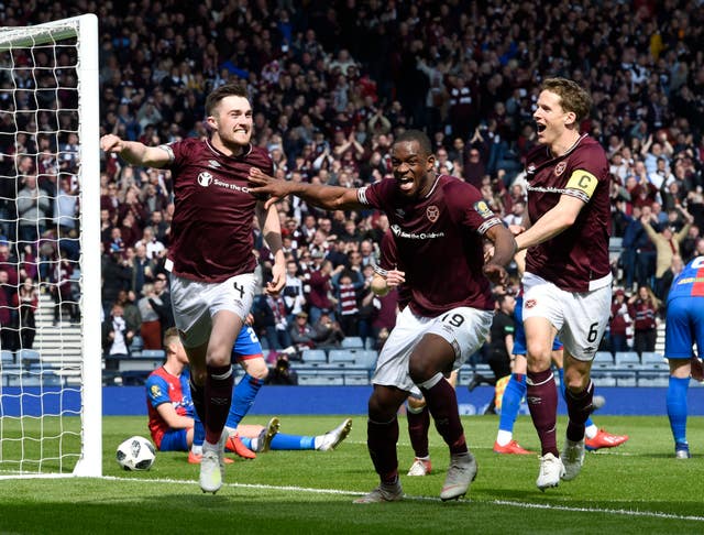 John Souttar, left, was among the goalscorers as Hearts saw off Inverness at Hampden Park