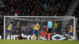 Dominic Solanke scores Bournemouth’s opener against Stoke (Andrew Matthews/PA)