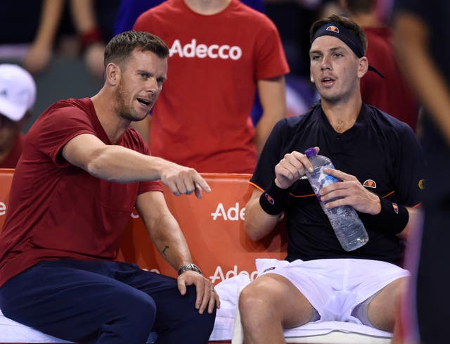 Cameron Norrie (right) will lead Leon Smith's GB team at the Davis Cup finals