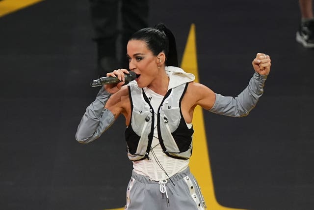 Katy Perry performing during the opening ceremony of the 2025 Invictus Games