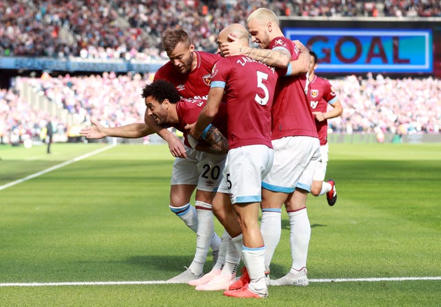 West Ham United’s Felipe Anderson opened the scoring 