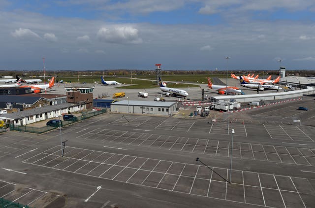 An empty car park at Southend airport