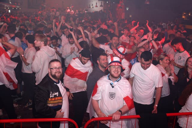 Fans watching England v Slovakia – EUFA Euro 2024