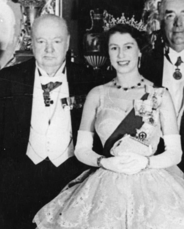 Winston Churchill and the Queen in 1952