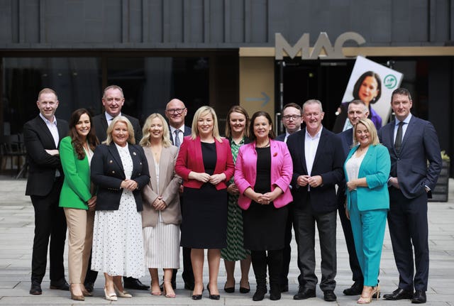 Sinn Fein candidates gather for the party's election launch