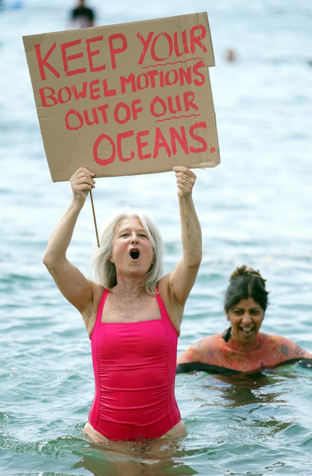 Surfers Against Sewage protest