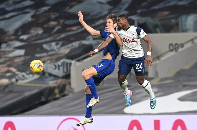 Serge Aurier had a chance to equalise for Tottenham 