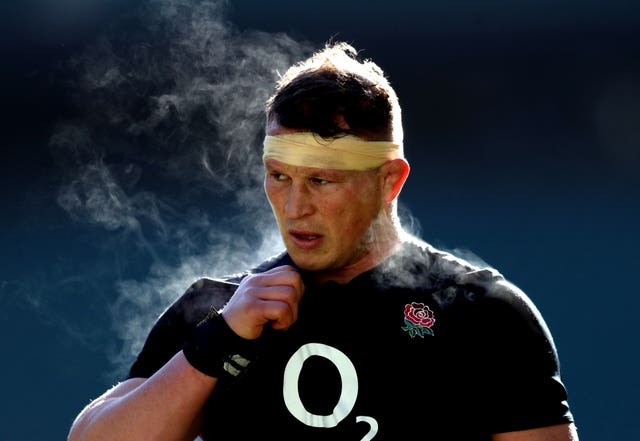 Hartley during an England training session at Twickenham