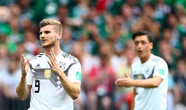 Germany’s Timo Werner reacts after a missed chance 