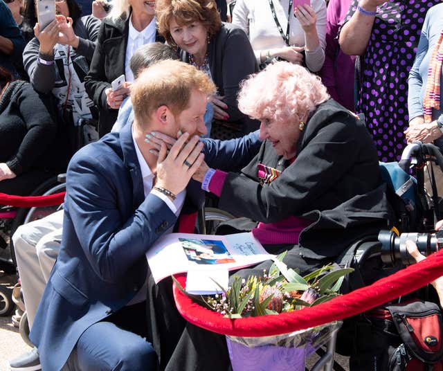 The Prince was reunited with one of his oldest admirers during his tour of Australia (Paul Edwards/The Sun/PA)