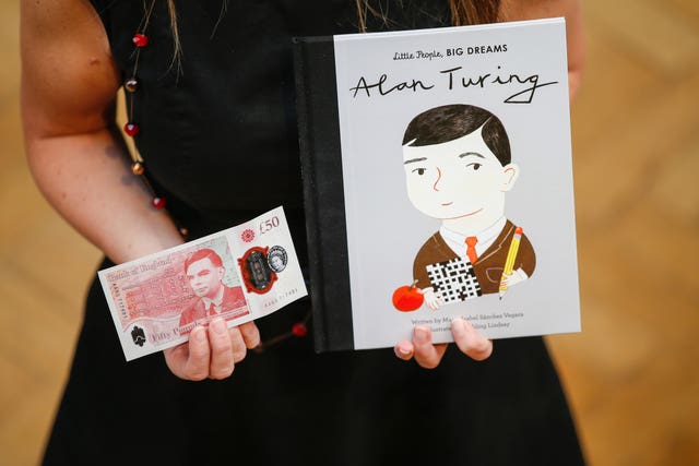 Alan Turing appears on the current £50 note