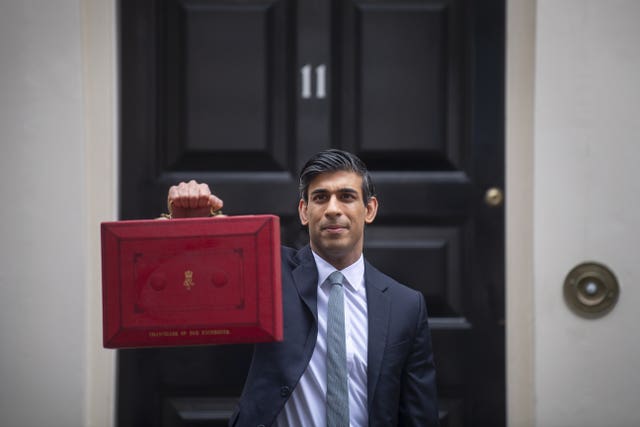 Chancellor of the Exchequer, Rishi Sunak outside 11 Downing Street