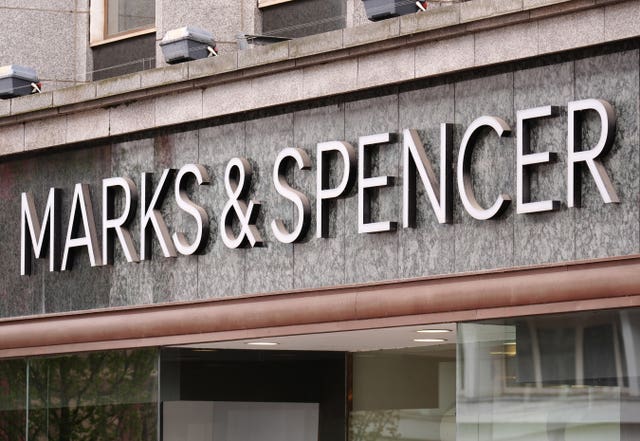 A Marks & Spencer sign