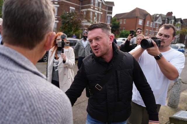 Tommy Robinson at Folkestone Police Station