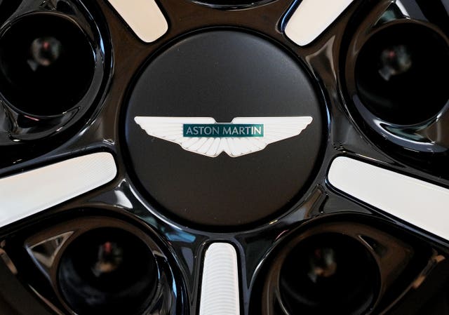 An Aston Martin logo on a car
