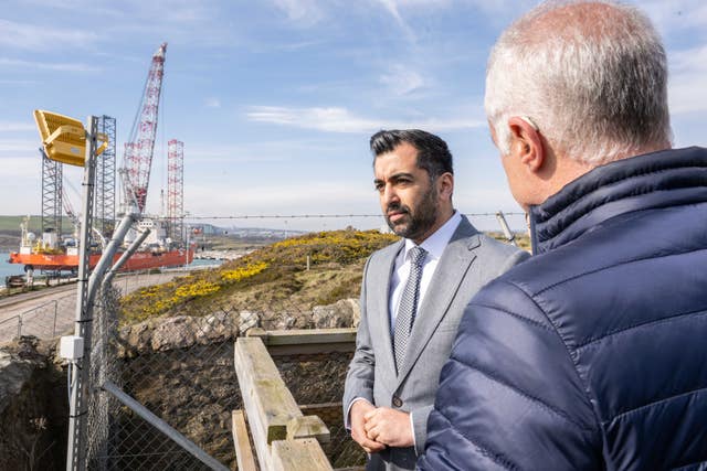 Humza Yousaf at the Port of Aberdeen 