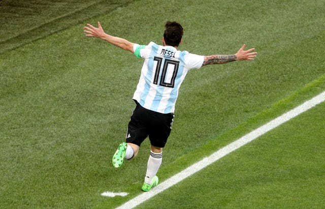 Lionel Messi scored his first goal of the tournament