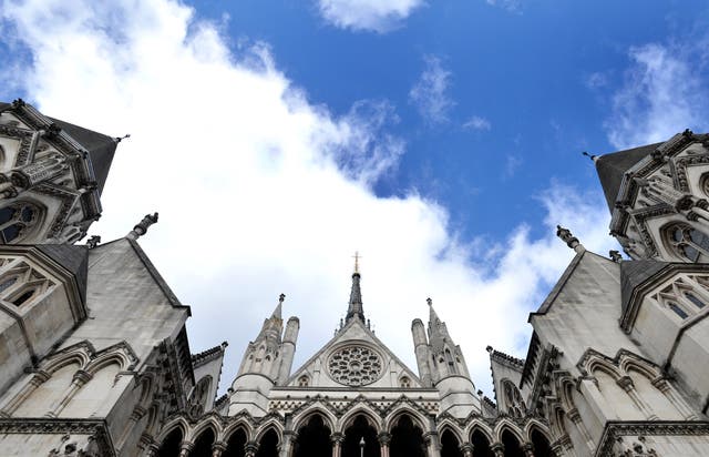 The Royal Courts of Justice in central London (Nick Ansell/PA)