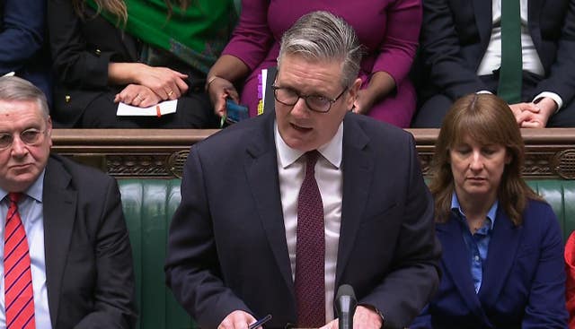Sir Keir Starmer speaking during Prime Minister’s Questions
