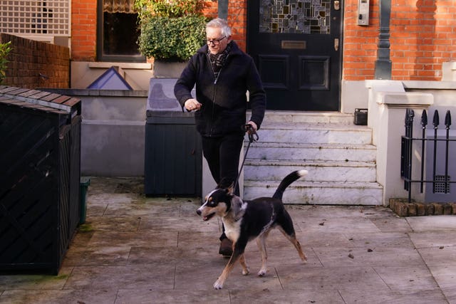 Gary Lineker leaving his home in London before the BBC announced he would step down as Match of the Day host at the end of the season (Ben Whitley/PA)