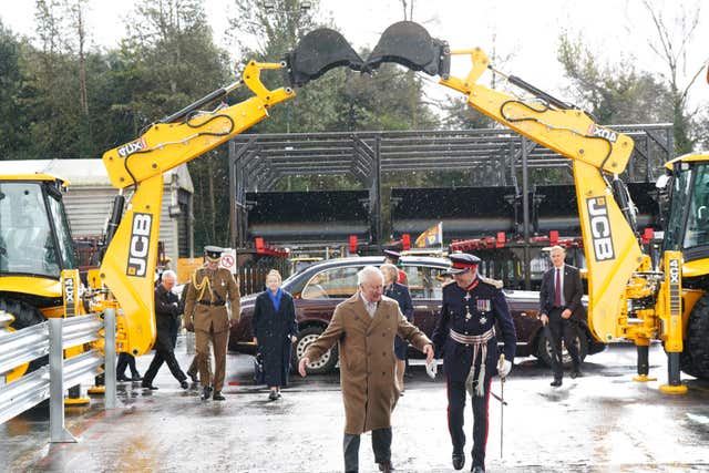 The King at JCB World headquarters