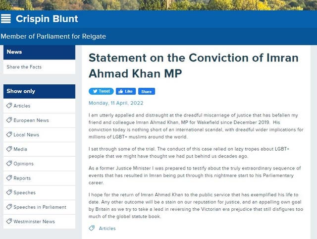 Imran Ahmad Khan court case