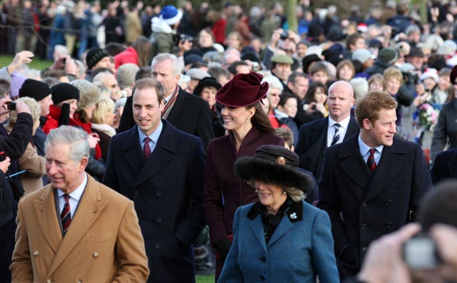 Christmas Day Church service at Sandringham