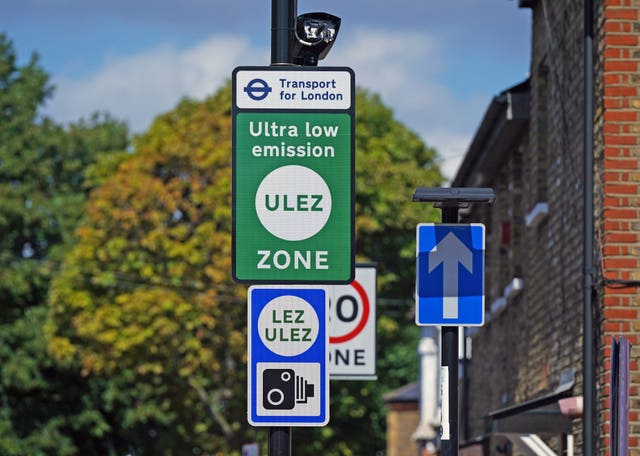 An information sign for the Ultra Low Emission Zone 