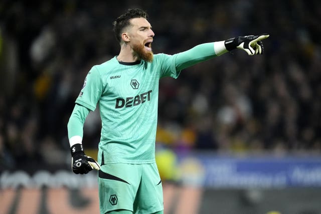 Wolves goalkeeper Jose Sa points during the defeat to Bournemouth