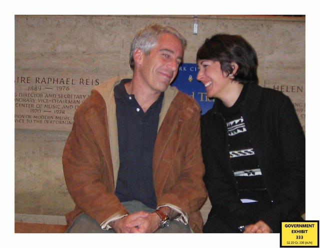 Ghislaine Maxwell was convicted in the US of helping Epstein sexually abuse teenage girls (US Department of Justice/PA)Maxwell court case