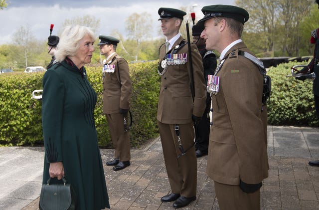 Duchess of Cornwall visits 5th Battalion The Rifles