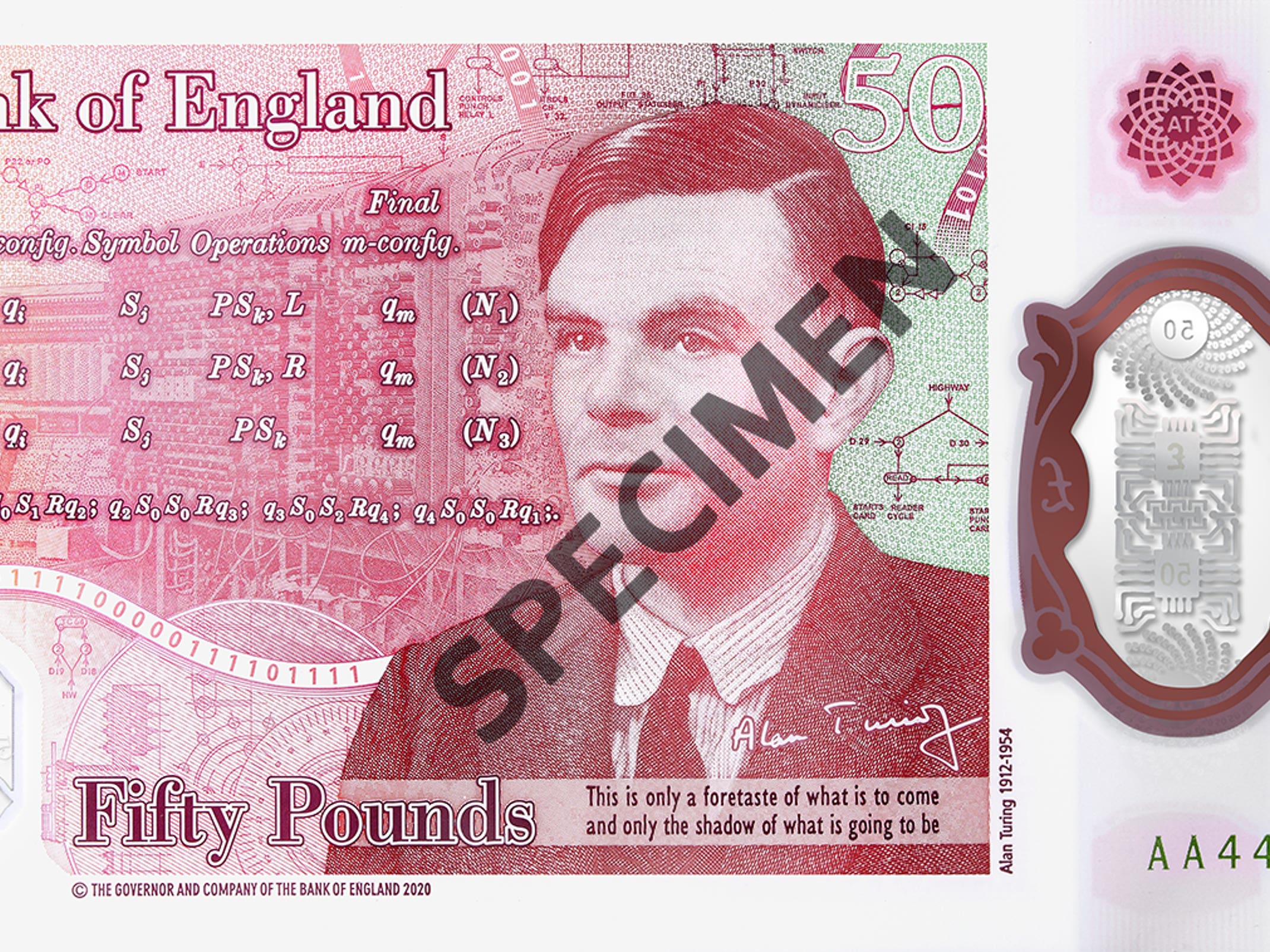 Alan Turing banknote