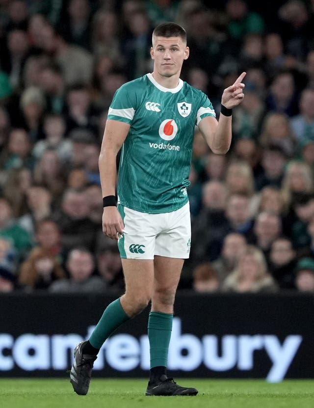 Ireland’s Sam Prendergast during the autumn international match against Argentina