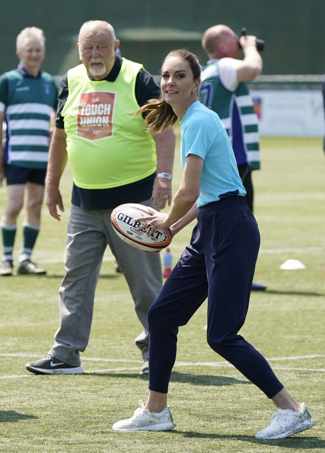 Kate during a game of walking rugby 