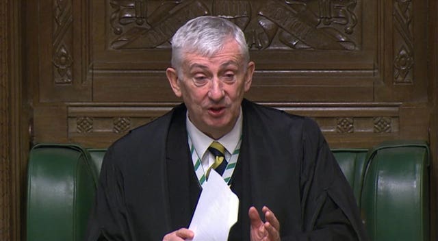 Speaker of the House of Commons Sir Lindsay Hoyle