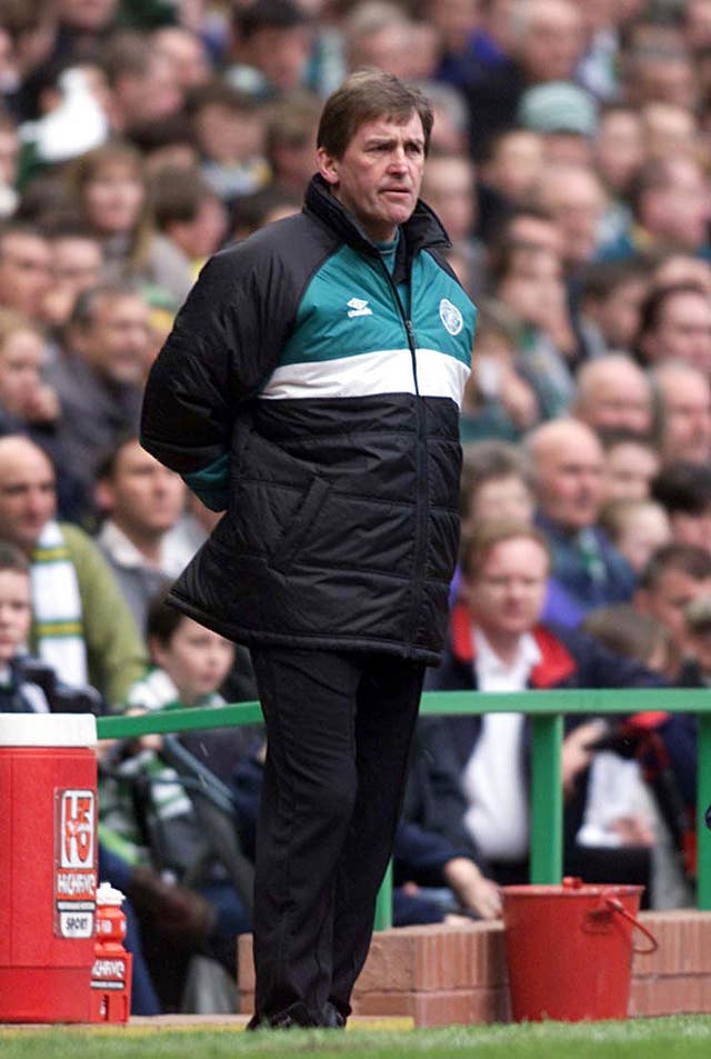 Kenny Dalglish on the touchline at Celtic