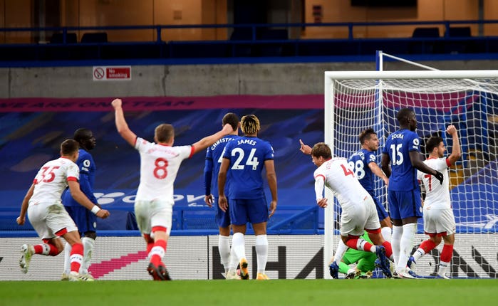 Chelsea threw away their lead against Southampton