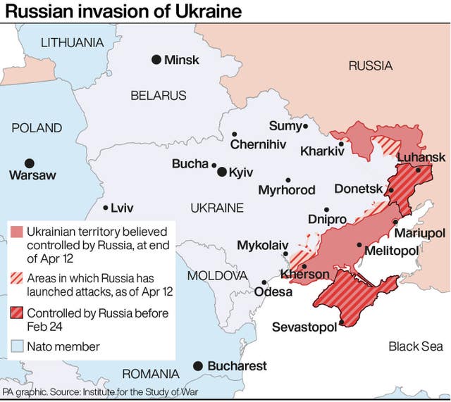 Russia is thought to be preparing to mount an offensive to take the Donbas region in eastern Ukraine