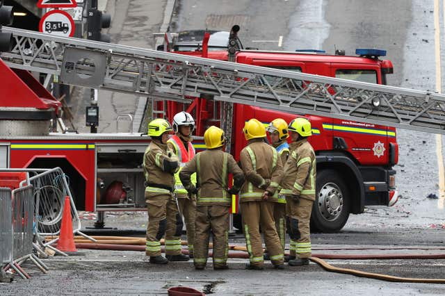 Firefighters were at the scene for days dealing with incident (Andrew Milligan/PA)