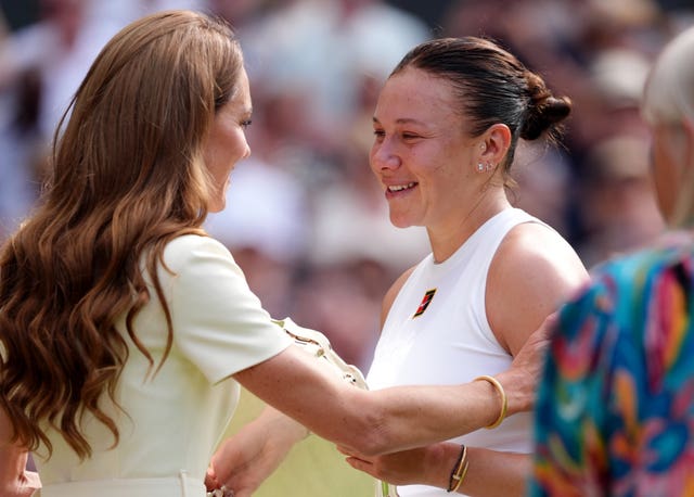 The Princess of Wales consoles Amanda Anisimova 