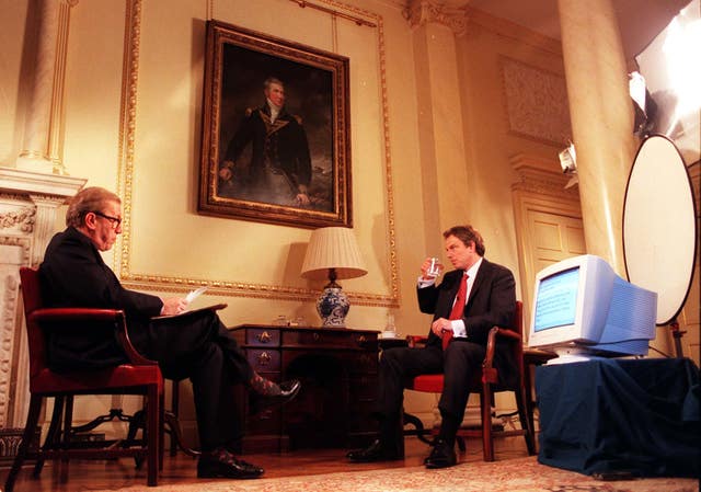 Tony Blair's interview with David Frost in 1998 was streamed on the internet (Andrew Stuart/PA)