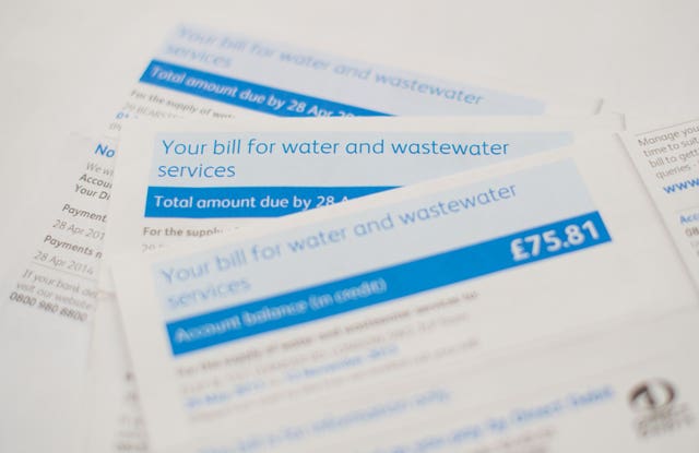 Water bill increases