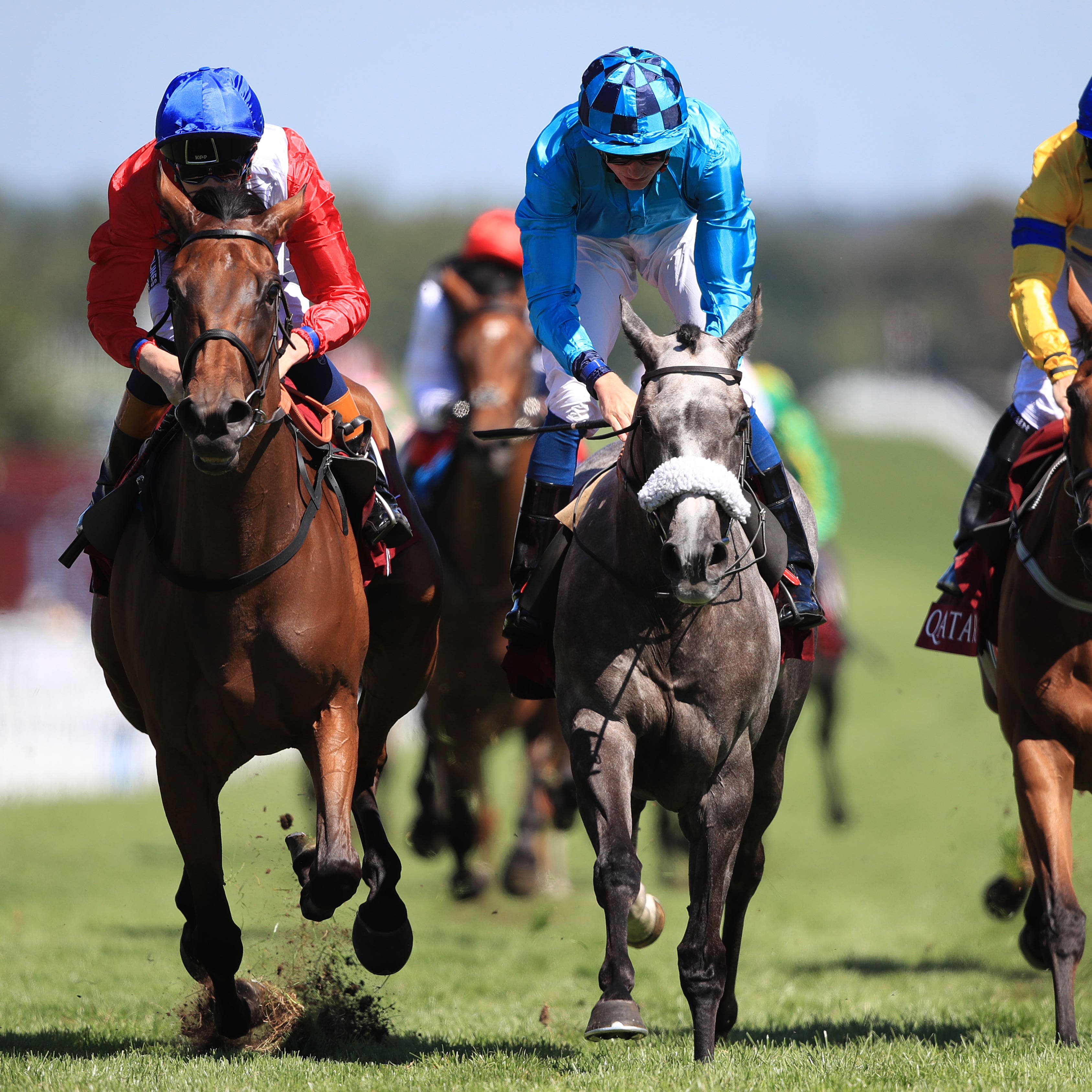 Pilaster, left, seen winning the Qatar Lillie Langtry Stakes at Goodwood