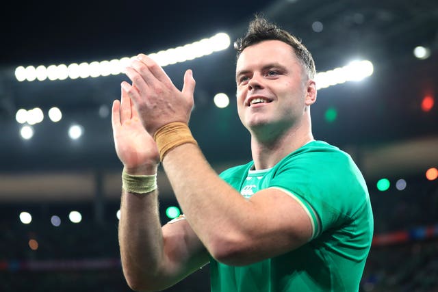 Ireland lock James Ryan has to be content with a place on the bench